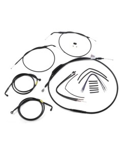 Komplettes schwarzes Vinyl-Lenkerzug/-Leitungsset für Ape...