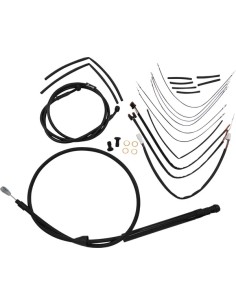 Komplettes schwarzes Vinyl-Lenkerzug/-Leitungsset für Ape...