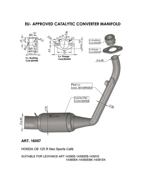 LEOVINCE Dämpfereinsätze & Einsätze für HONDA CB 125 R ABS 2021-2024