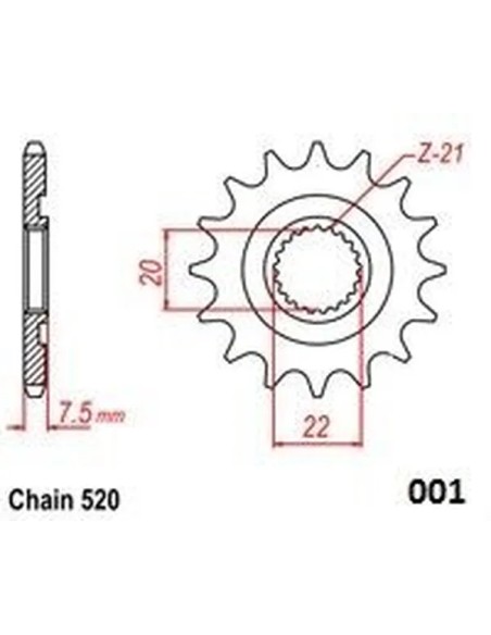 MOTO-MASTER Ritzel & Kettenräder - Detailansicht