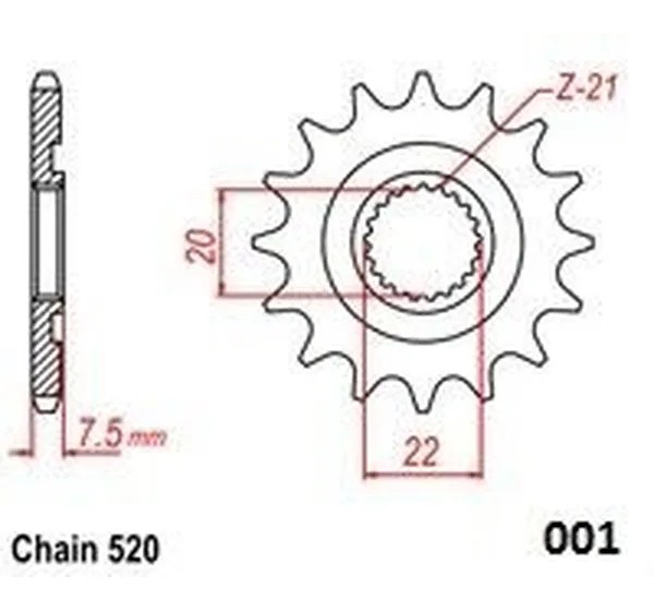 MOTO-MASTER Ritzel & Kettenräder - Detailansicht