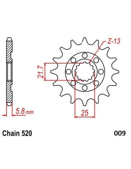 MOTO-MASTER Ritzel & Kettenräder - Detailansicht