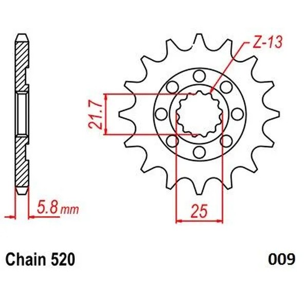 MOTO-MASTER Ritzel & Kettenräder - Detailansicht