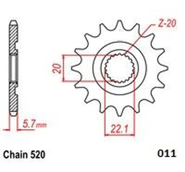 MOTO-MASTER Ritzel & Kettenräder - Einbaubeispiel