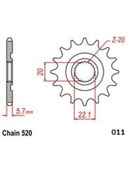 MOTO-MASTER Ritzel & Kettenräder - Einbaubeispiel