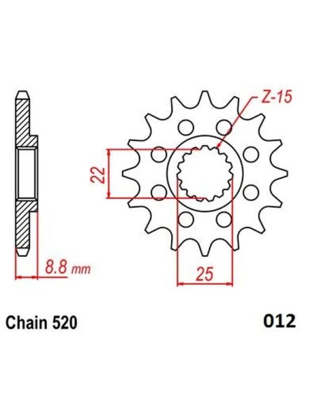 MOTO-MASTER Ritzel & Kettenräder - Detailansicht