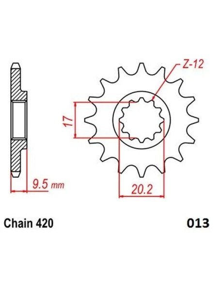 MOTO-MASTER Ritzel & Kettenräder - Einbaubeispiel