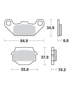 Renn-Bremsbeläge ATV