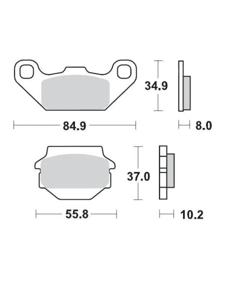 MOTO-MASTER Bremsbeläge & Bremsbacken für KAWASAKI KSF 250 2X4 1987-2004
