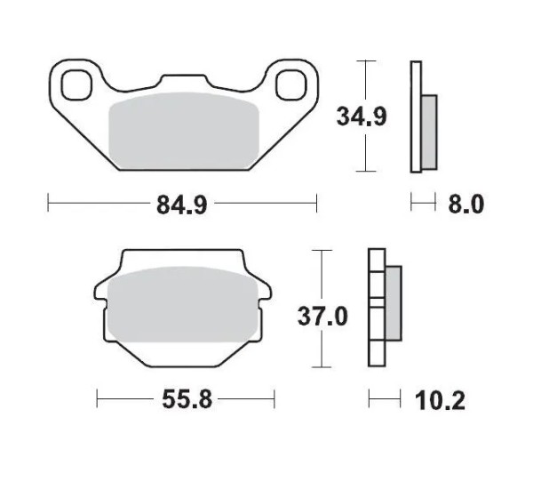 MOTO-MASTER Bremsbeläge & Bremsbacken für KAWASAKI KSF 250 2X4 1987-2004