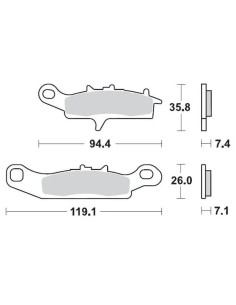 Renn-Bremsbeläge ATV