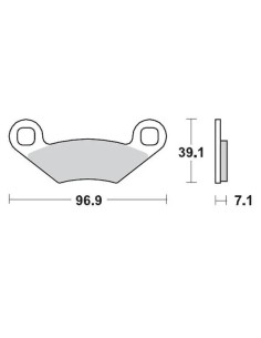 Renn-Bremsbeläge ATV