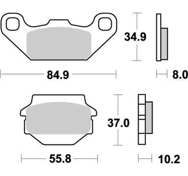 MOTO-MASTER Bremsbeläge & Bremsbacken für KAWASAKI KSF 250 2X4 1987-2003