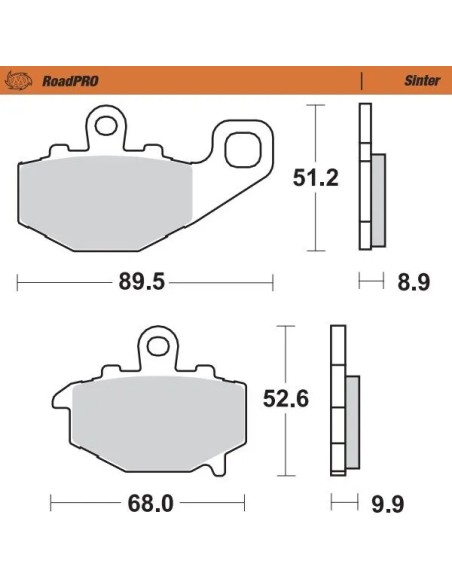 MOTO-MASTER Bremsbeläge & Bremsbacken für KAWASAKI ER-6F 650 2006-2016