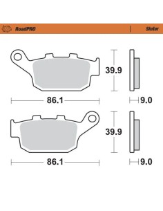 RoadPRO hinterer Sintermetall-Bremsbelag