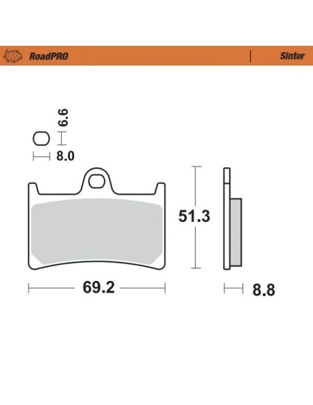 MOTO-MASTER Bremsbeläge & Bremsbacken für YAMAHA XP 530 T-Max ABS 2012-2019