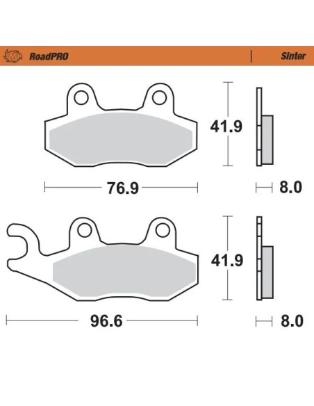 MOTO-MASTER Bremsbeläge & Bremsbacken für TRIUMPH BONNEVILLE 1200 T120 ABS 2016-2024