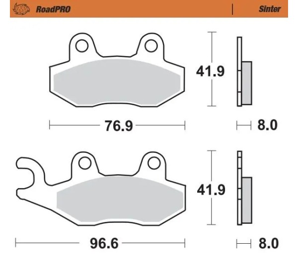 MOTO-MASTER Bremsbeläge & Bremsbacken für TRIUMPH BONNEVILLE 1200 T120 ABS 2016-2024