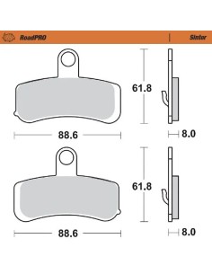 RoadPRO Sinder Bremsbelag vorne