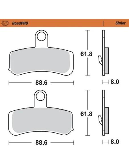 MOTO-MASTER Bremsbeläge & Bremsbacken für Harley Davidson FXDF 1690 2012-2017