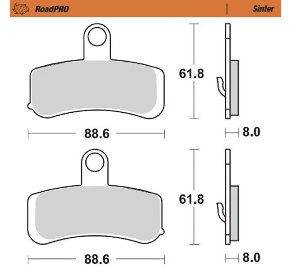 MOTO-MASTER Bremsbeläge & Bremsbacken für Harley Davidson FXDF 1690 2012-2017