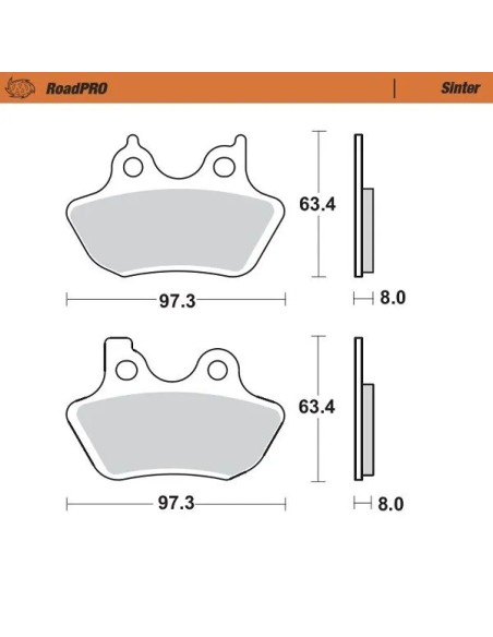 MOTO-MASTER Bremsbeläge & Bremsbacken für Harley Davidson FLHR 1450 2000-2006