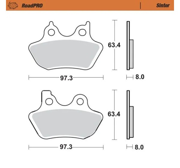 MOTO-MASTER Bremsbeläge & Bremsbacken für Harley Davidson FLHR 1450 2000-2006