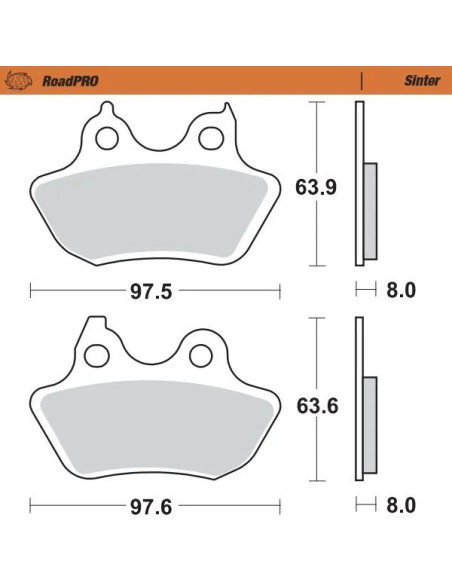 MOTO-MASTER Bremsbeläge & Bremsbacken für Harley Davidson FLSTC 1584 2007