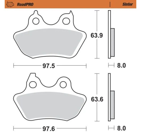 MOTO-MASTER Bremsbeläge & Bremsbacken für Harley Davidson FLSTC 1584 2007