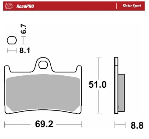 MOTO-MASTER Bremsbeläge für YAMAHA YZF-R6 600 1999-2024