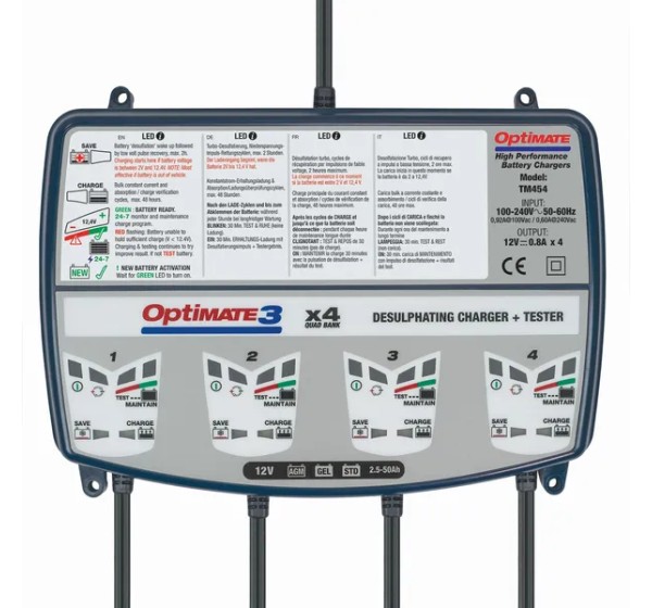TECMATE Ladegeräte - CHARGER OPT 3 -4BANKS