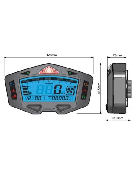 KOSO NORTH AMERICA Tachometer & Drehzahlmesser - Detailansicht
