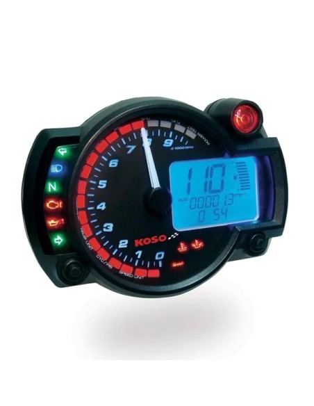 KOSO NORTH AMERICA Tachometer & Drehzahlmesser - DASH PANEL RX2N+ BLK/BLU