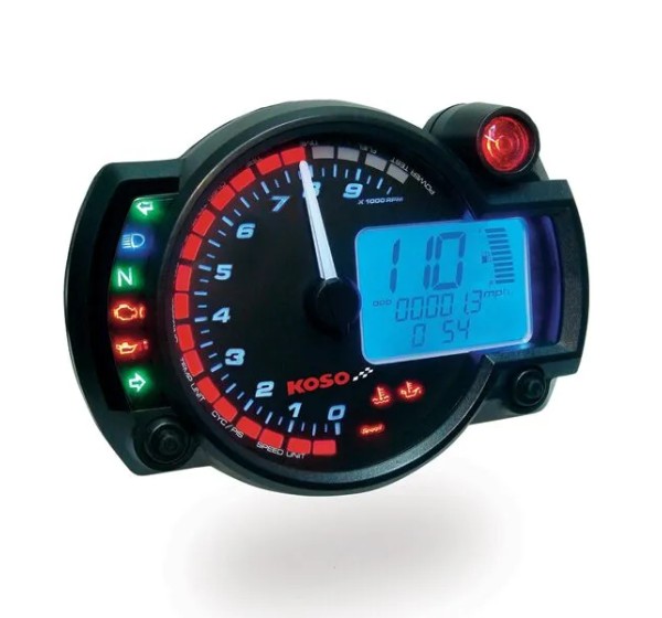 KOSO NORTH AMERICA Tachometer & Drehzahlmesser - DASH PANEL RX2N+ BLK/BLU
