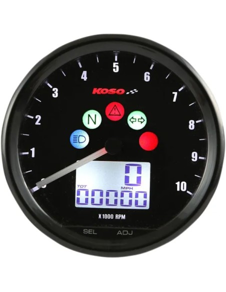 KOSO NORTH AMERICA Tachometer & Drehzahlmesser - MULTIMETER D64 10000 RPM