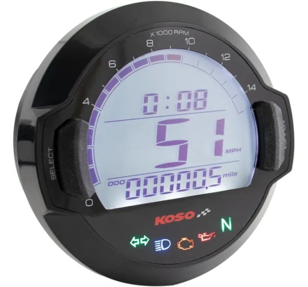KOSO NORTH AMERICA Anzeigeninstrumente - SPEEDO/TACHO/CTRL D64 BLK