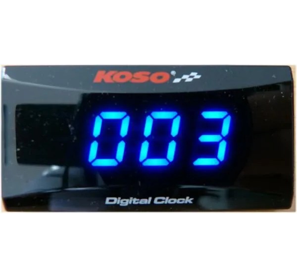 KOSO NORTH AMERICA Anzeigeninstrumente - CLOCK BLUE SUPER SLIM