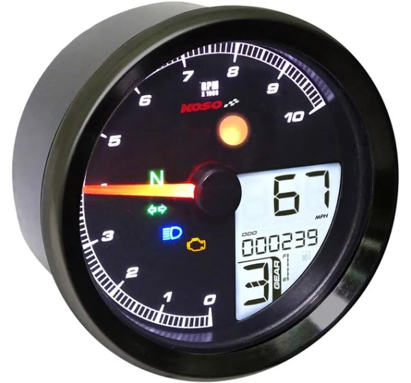 KOSO NORTH AMERICA Anzeigeninstrumente - TACH MULTI METR TNT04 BK