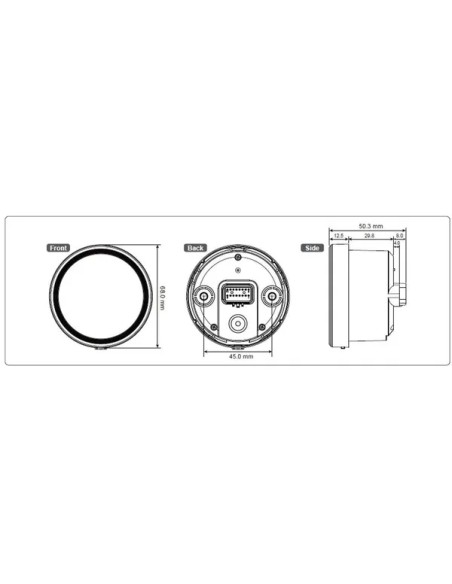 KOSO NORTH AMERICA Tachometer & Drehzahlmesser - Einbaubeispiel