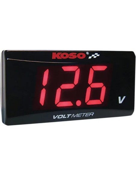 KOSO NORTH AMERICA Anzeigeninstrumente - VOLT METER RED SUPER SLIM