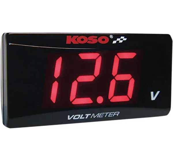 KOSO NORTH AMERICA Anzeigeninstrumente - VOLT METER RED SUPER SLIM