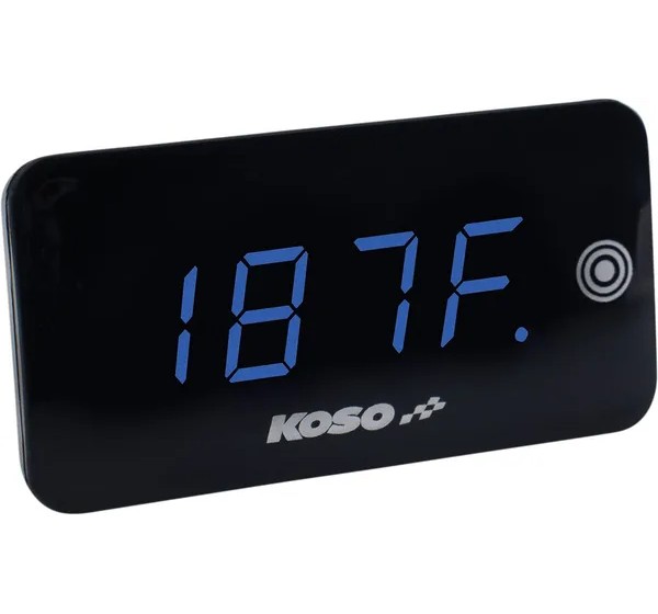 KOSO NORTH AMERICA Anzeigeninstrumente - GAUGE VOLT/TEMP SST BLU
