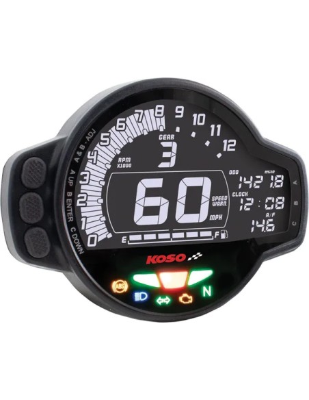 KOSO NORTH AMERICA Tachometer & Drehzahlmesser - GAUGE MULTIFCTN MS-01