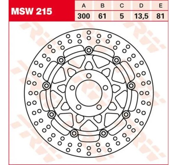 TRW Bremsscheiben für KAWASAKI ZZR 600 1990-2005