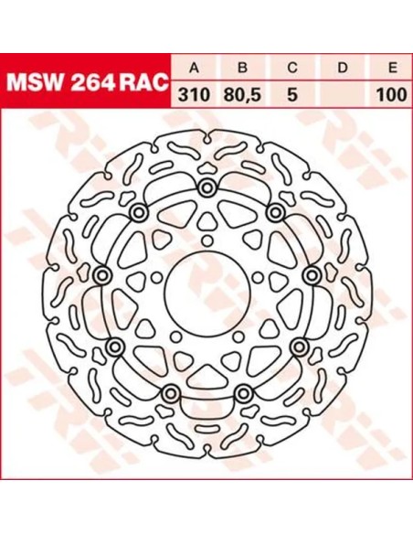 TRW Bremsscheiben für KAWASAKI ZZR 1400 ABS 2006-2020