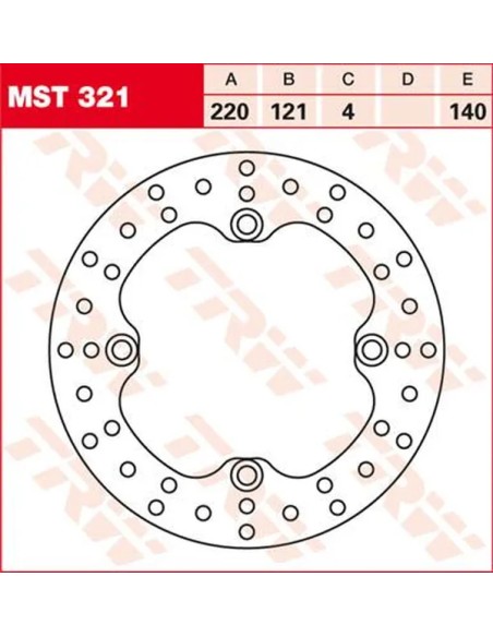 TRW Bremsscheiben für HONDA CR 125 R 1989-2007