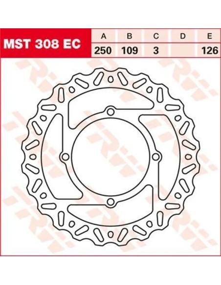 TRW Bremsscheiben für KAWASAKI KX 450 F 2006-2020