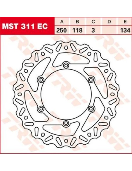 TRW Bremsscheiben für SUZUKI RM 250 1988-2012