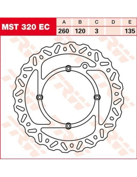 TRW Bremsscheiben für HUSQVARNA CR 125 2000-2013