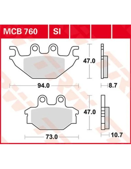 TRW Bremsbeläge & Bremsbacken für YAMAHA MT-125 ABS 2014-2024